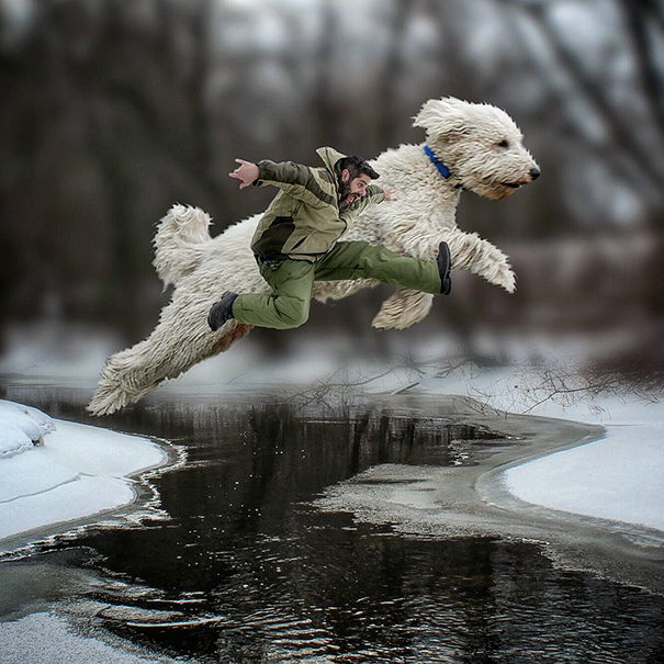 This Photographer Photoshoped His Dog Into A Giant
